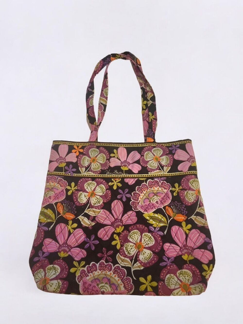 Vera Bradley Pirouette Pink Pleated Quilted Floral Tote--Great buy!
